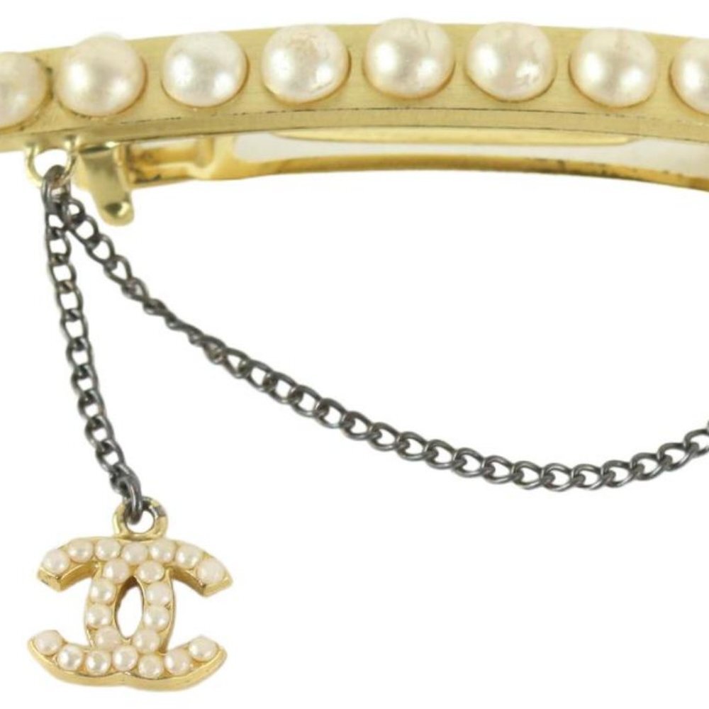 Chanel 01A Pearl x Gold CC Brooch 929cc92